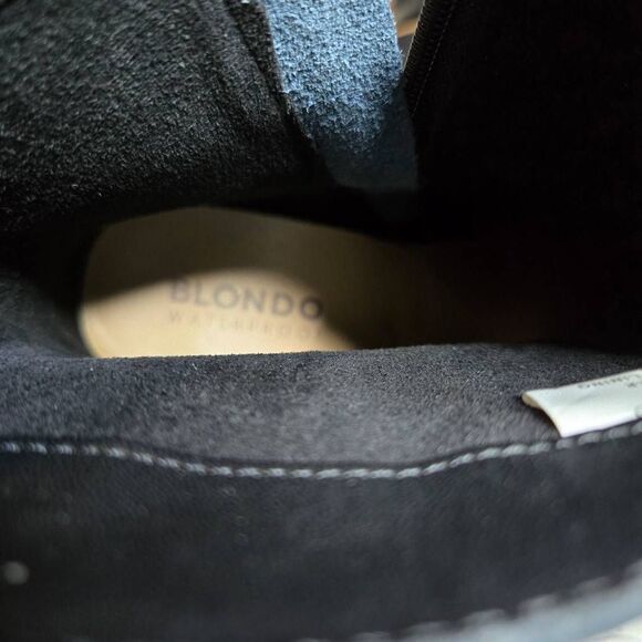 Blondo Women's Waterproof Reno Black Leather Combat Boots Size 8 Biker Zipper - Picture 7 of 7